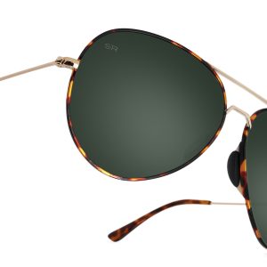 Tangle Free Aviator - Green Tortoise Polarized